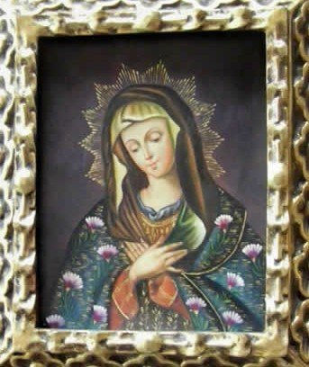 Virgen Madona - La Dolorosa Óleo Lienzo Figura