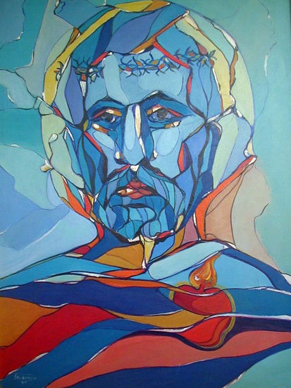 CRISTO/RETRATO Oil Canvas Figure Painting