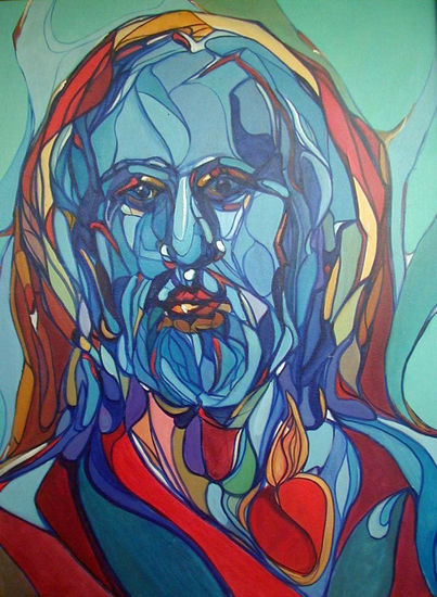 CRISTO/RETRATO Oil Canvas Figure Painting