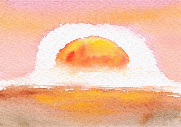 Nuclear Sunset Watercolour Paper Landscaping