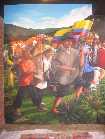 La marcha de la alegría Oil Canvas Landscaping