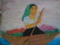 Florista indígena en Xochimilco, México