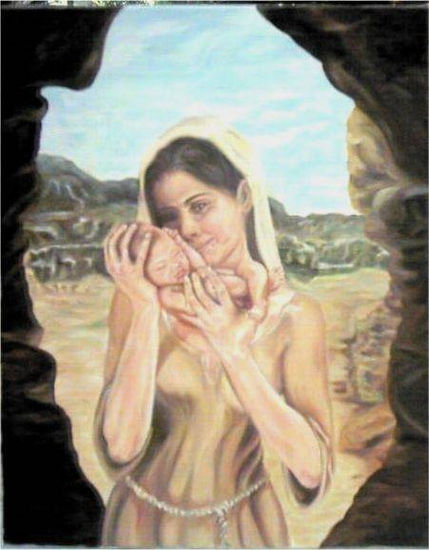 Virgencita de Abril Oil Canvas