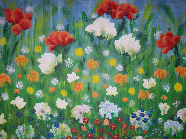 Primavera en Bella Vista Acrylic Canvas Floral Painting