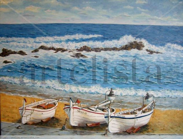 Marina Oil Canvas Marine Painting