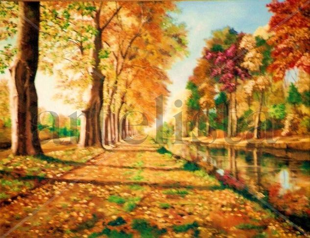 CANAL DE FRANCIA Oil Canvas Landscaping