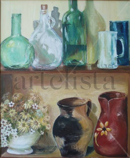 FLORES Oil Panel Still Life Paintings