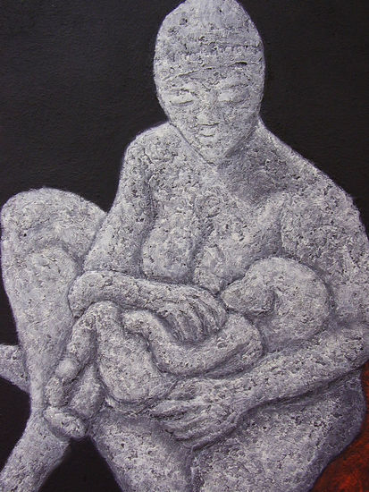 maternidad Oil Canvas Figure Painting