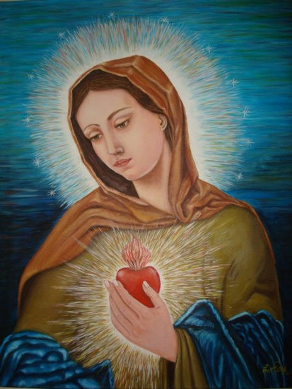 VIRGEN :LLAMA DE AMOR Oil Canvas Landscaping