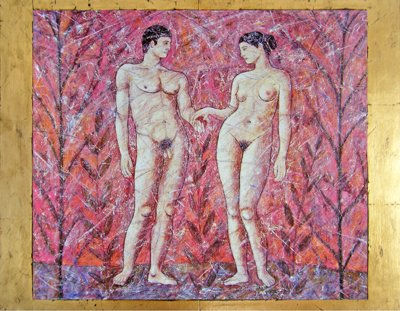 Historia con manzana Oil Panel Nude Paintings