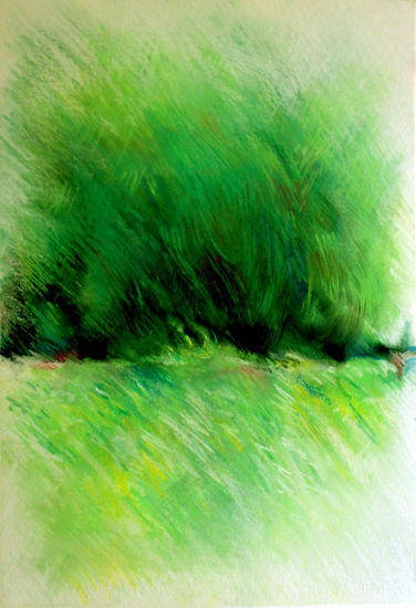 Fondo verde Pastel Lienzo Paisaje