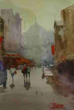 Calle del Mercado Watercolour Paper Landscaping