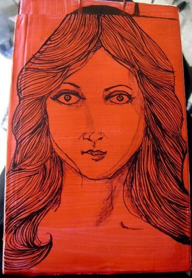 Otro Rojo Oil Card Figure Painting