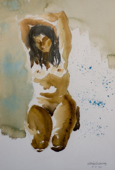 Chantal Watercolour Paper Nude Paintings