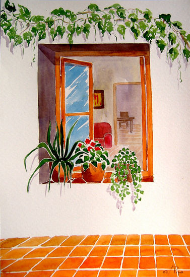 ventana de cortijo Watercolour Paper Landscaping