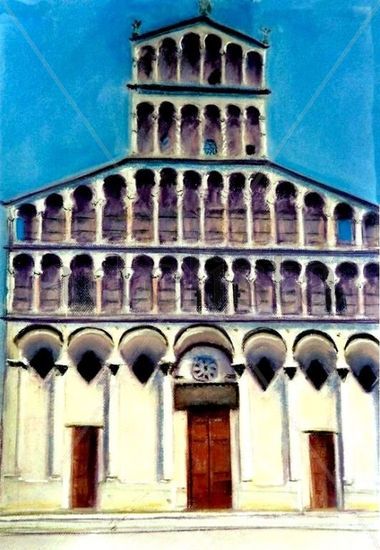 Iglesia de St. Michelle [Lucca] Pastel Paper Others