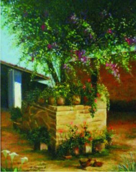 PATIO MEXICANO Oil Canvas Landscaping