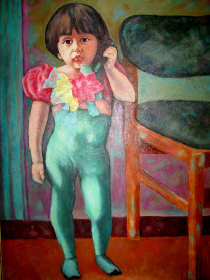 PRECOSIDAD (RETRATO DE MI NIETA) Oil Canvas Portrait