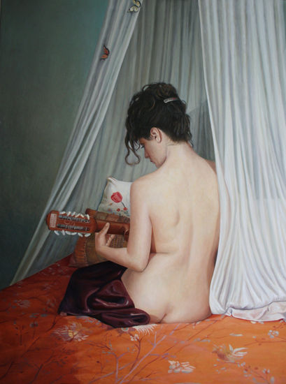 esperando a Mauricio Babilonia III Oil Canvas Nude Paintings