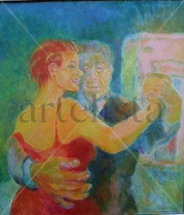 ESQUINA DE TANGO Oil Canvas Figure Painting