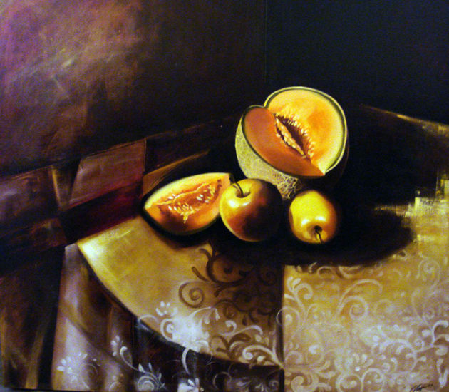 Mantel melón Oil Canvas Landscaping