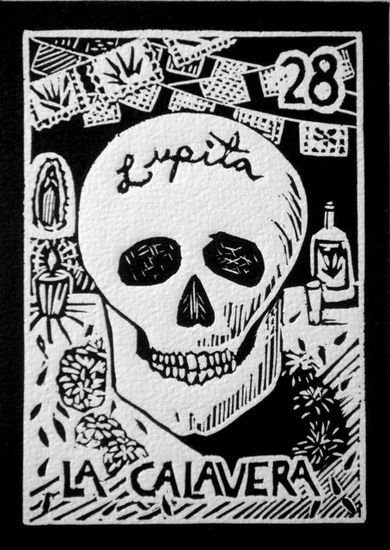 La calavera Linograbado