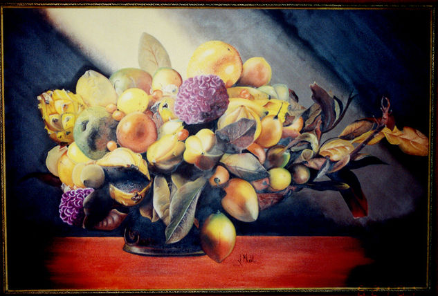 FLORERO DE FRUTAS Oil Canvas