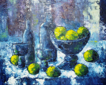 Bodegón azul
