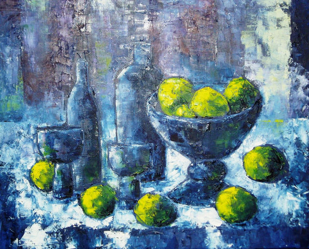 bodegón azul
