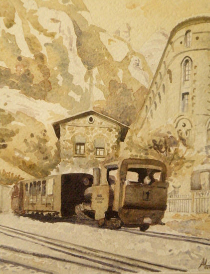 Antiguo cremallera Montserrat Watercolour Paper Landscaping