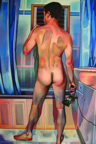 David, un gran bañista Oil Canvas Nude Paintings