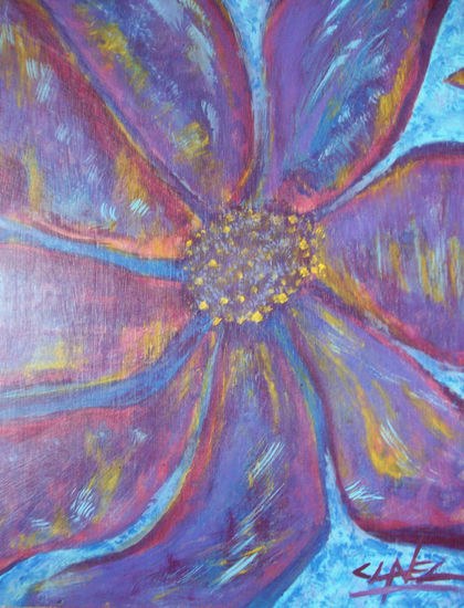 flor 1 Acrylic Panel Floral Painting