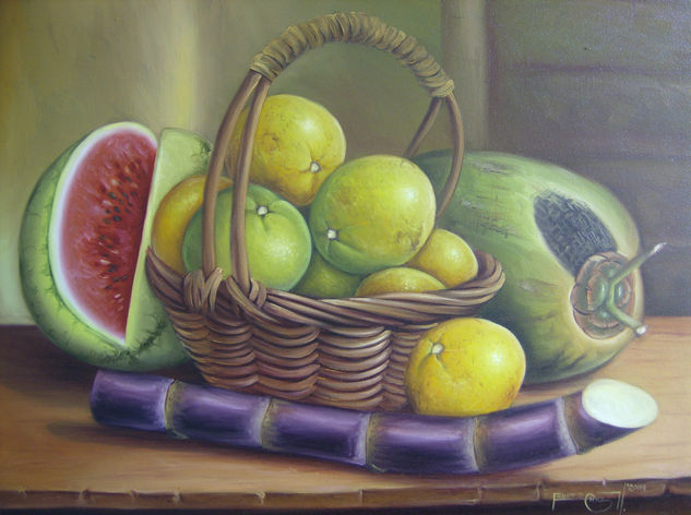 frutas sobre la mesa Oil Canvas Still Life Paintings