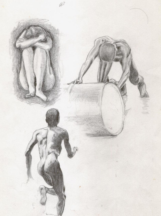 desnudos - escenas- esbozos