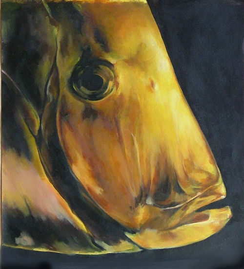 El pez de oro Oil Canvas Others