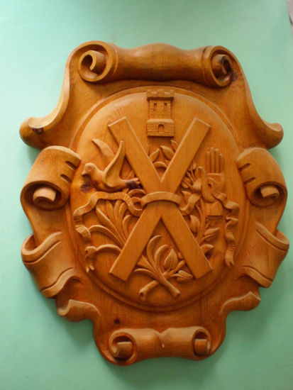 Escudo de San Andres de Palomar Carving Figurative