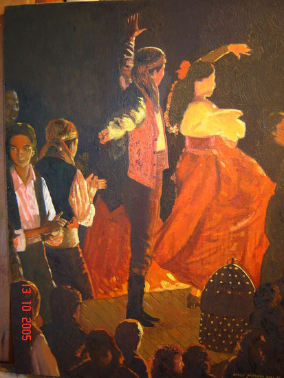 Baile Flamenco Óleo Lienzo