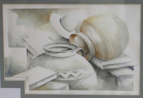 Entre vasijas Watercolour Paper Still Life Paintings