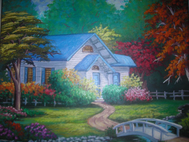 Paisaje con puente