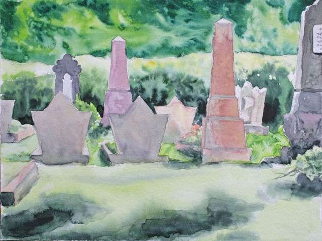 Jüdischer Friedhof in Lemgo Acuarela Papel Paisaje