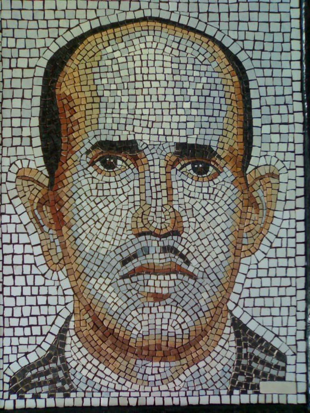 retrato con mosaicos