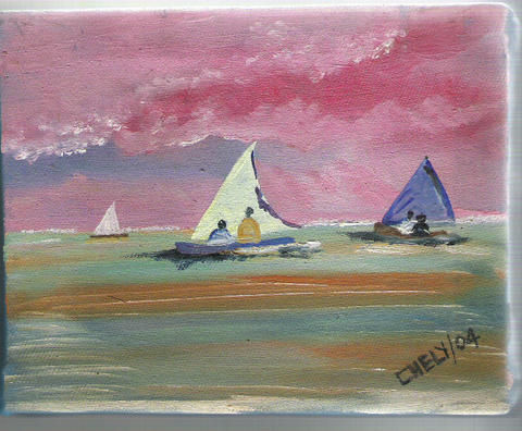 Regata de Botes Acrylic Canvas