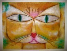 el gato mistico Oil Canvas Landscaping