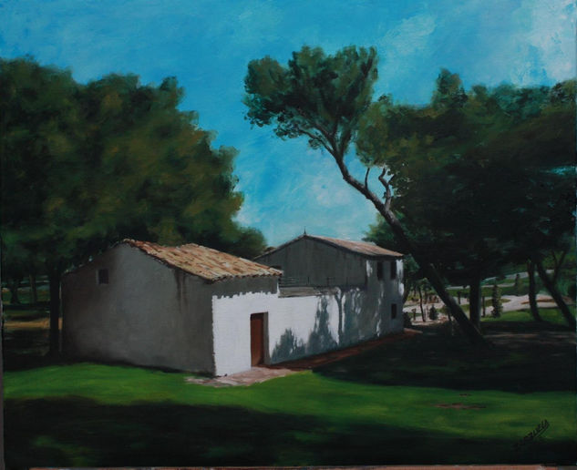 CASA DE JARDINEROS Oil Canvas Landscaping