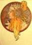 MEDALLON ART NOUVEAU: RUBIA