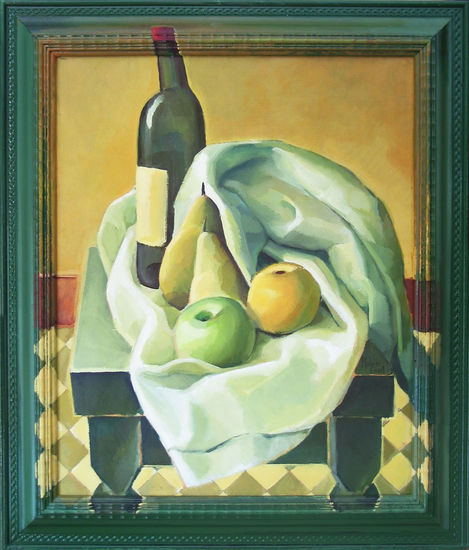 Bodegón en el marco Oil Panel Still Life Paintings