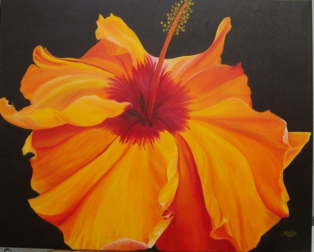 claridad Oil Canvas Floral Painting