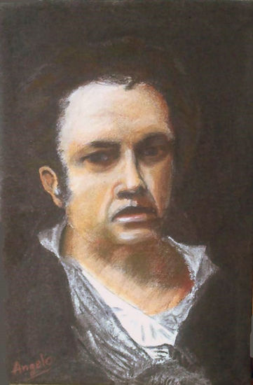 Goya - Autorretrato Pastel Paper Portrait