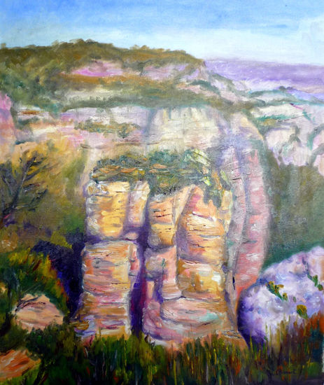 Cova del Drac Oil Canvas Landscaping