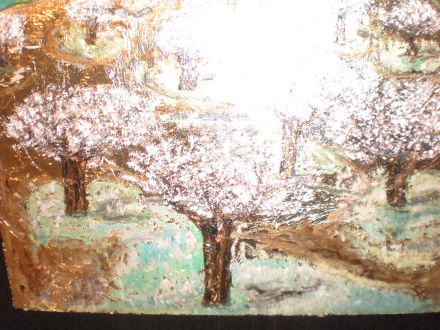 LOS ALMENDROS EN FLOR Oil Canvas Landscaping